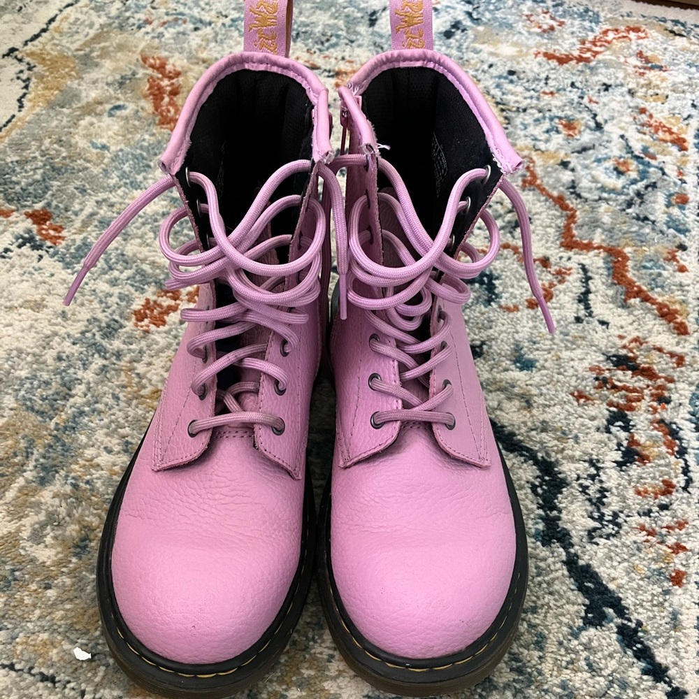 pink Dr. Martens boots